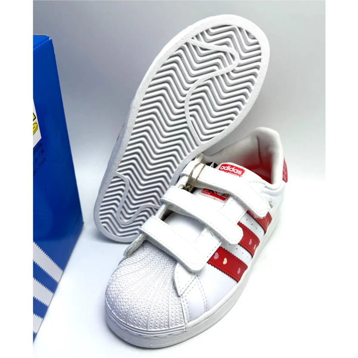 Adidas shoes - ADIDAS Superstar LED Lights CF C Disney - Core Black/Bright Red/Cloud White 5