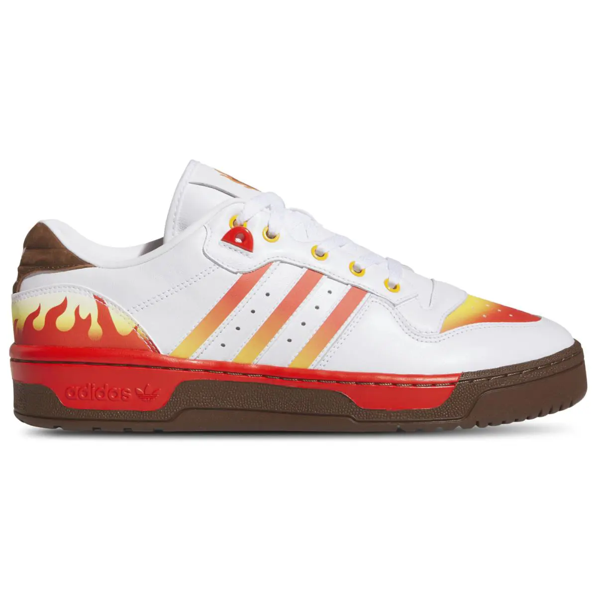 JI3310 Mens Adidas Rivalry Low `demon Slayer Rengoku` - Cloud White/Red/Crew Yellow