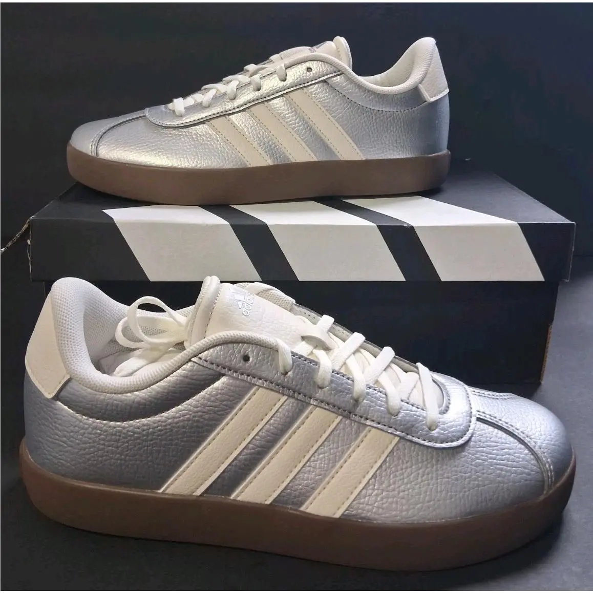 Adidas shoes - adidas Vl Court - Court - Silver 10