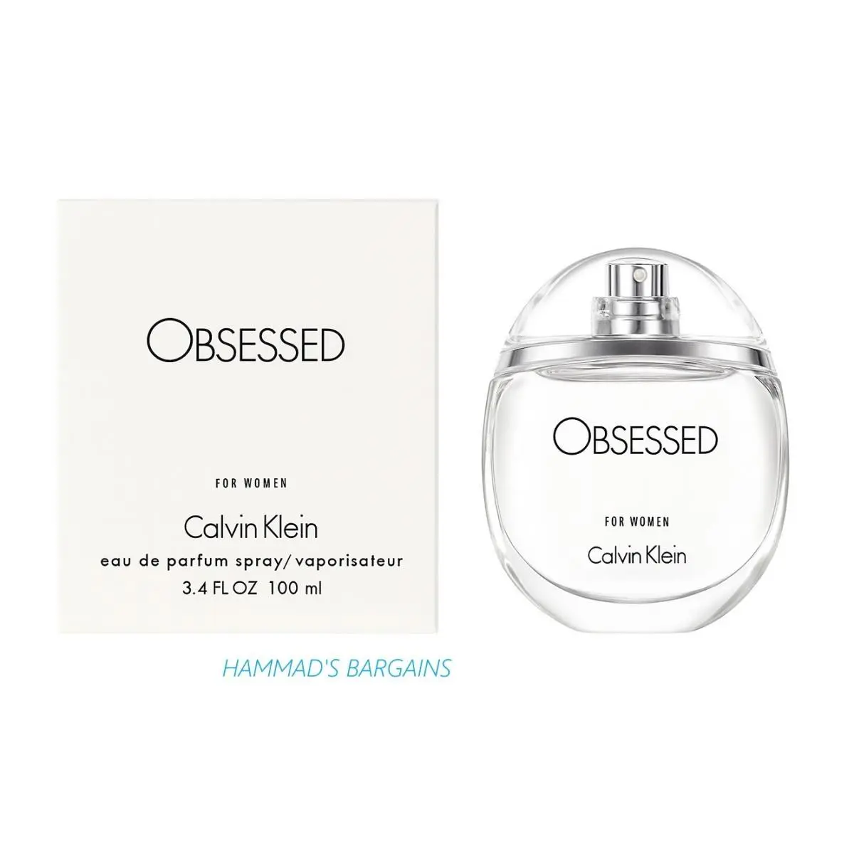 Obsessed BY Calvin Klein Edp 3.4 OZ / 100 ML For Women with Cap IN White Box