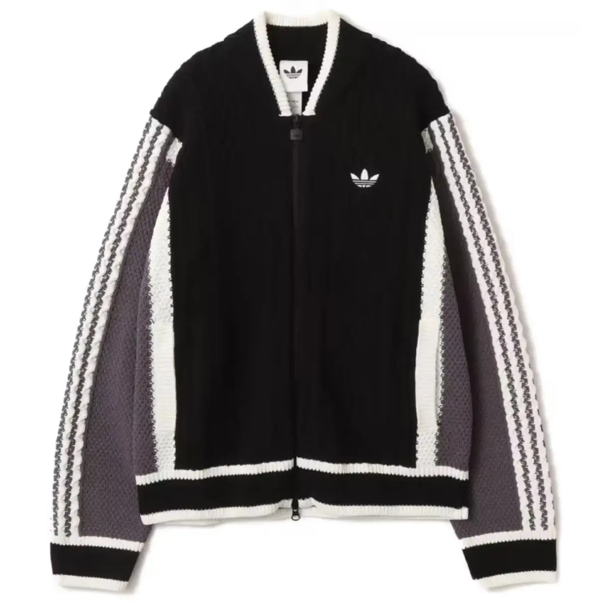 Adidas clothing - ADIDAS ORIGINALS ARCHIVE CUTLINE KNIT TRACK TOP - KS5437 - Black 5