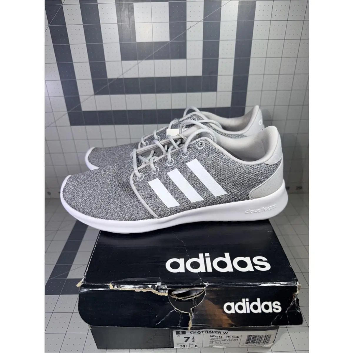Adidas shoes - adidas QT Racer - Racer - AW4313 - Gray White 4