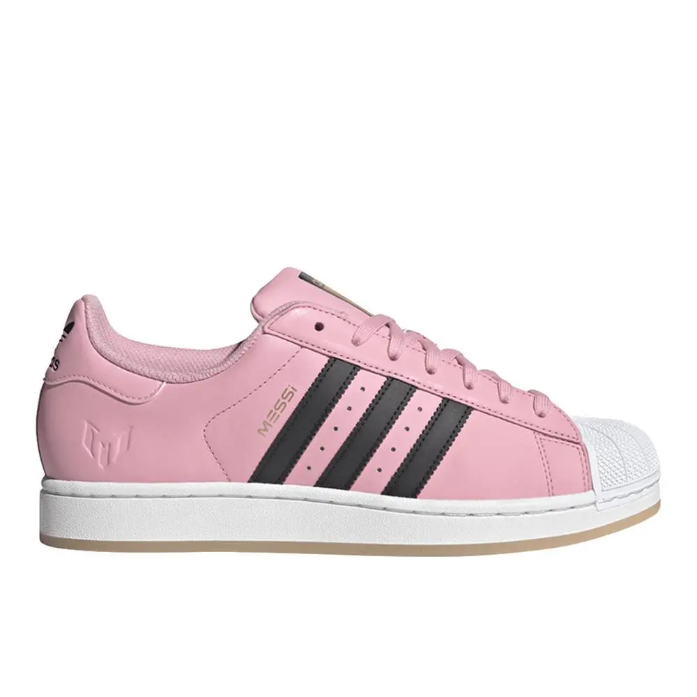 Adidas Superstar Messi Lace Up Mens Pink Sneakers Casual Shoes JR1520