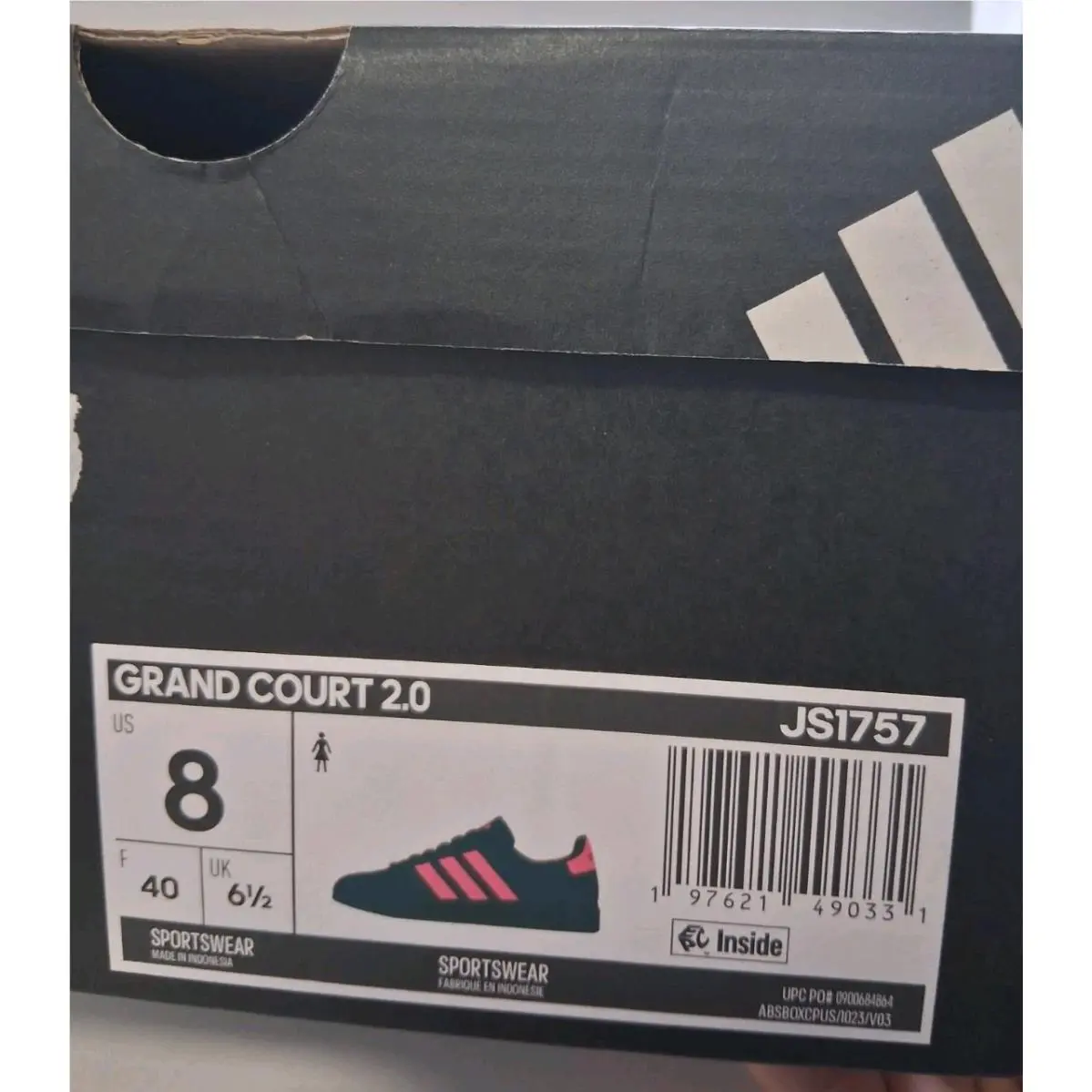 Adidas shoes - adidas grand court 2.0 - grand court - JS1757 - black/ pink 19