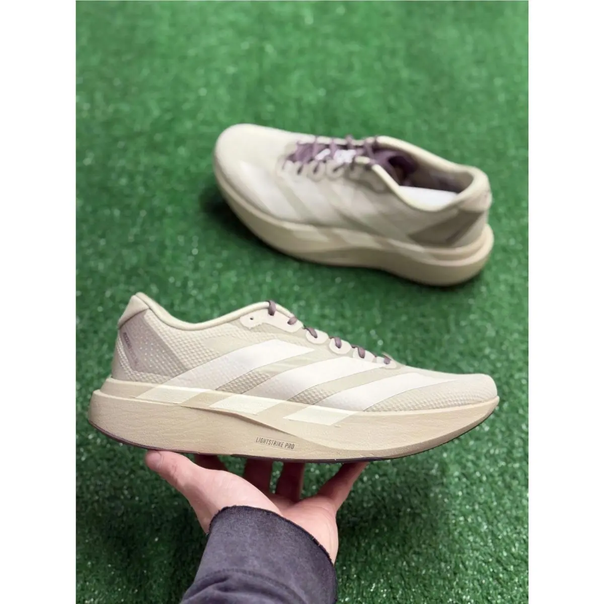 Adidas shoes - Adizero Evo SL Hermanos Kourmori Putty Grey - KJ8803 - Beige 3