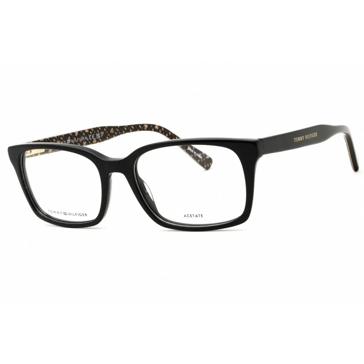 Tommy Hilfiger TH 2109 07YQ 00 Black Pattern Brown 52mm Eyeglasses