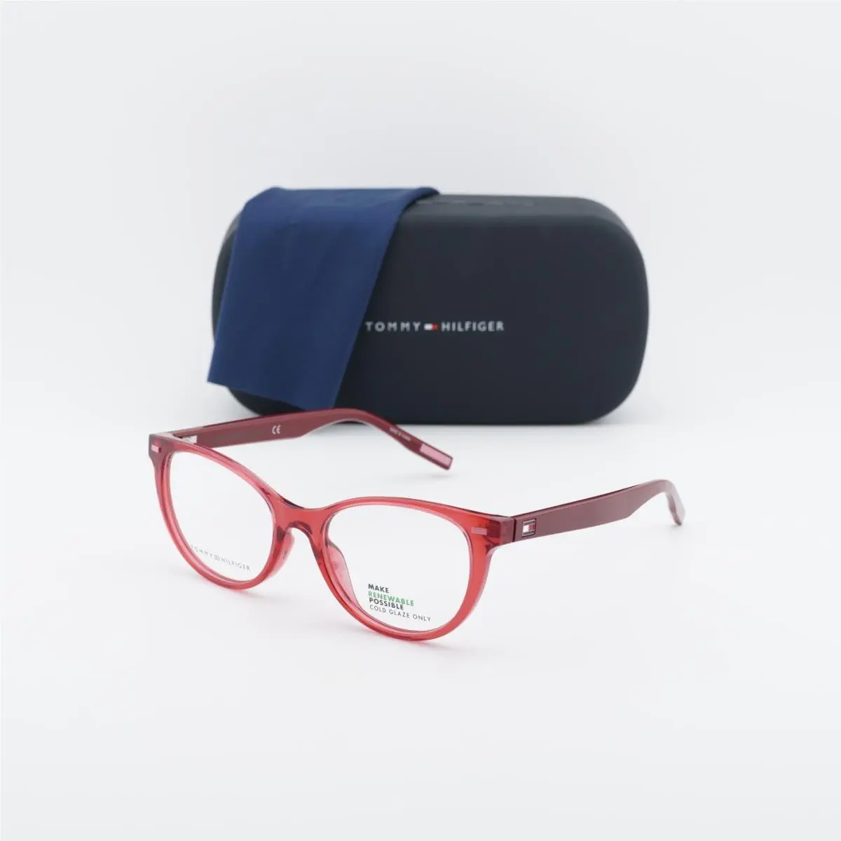 Tommy Hilfiger TH 1928 0DXL00 Red Glitter 48mm Eyeglasses