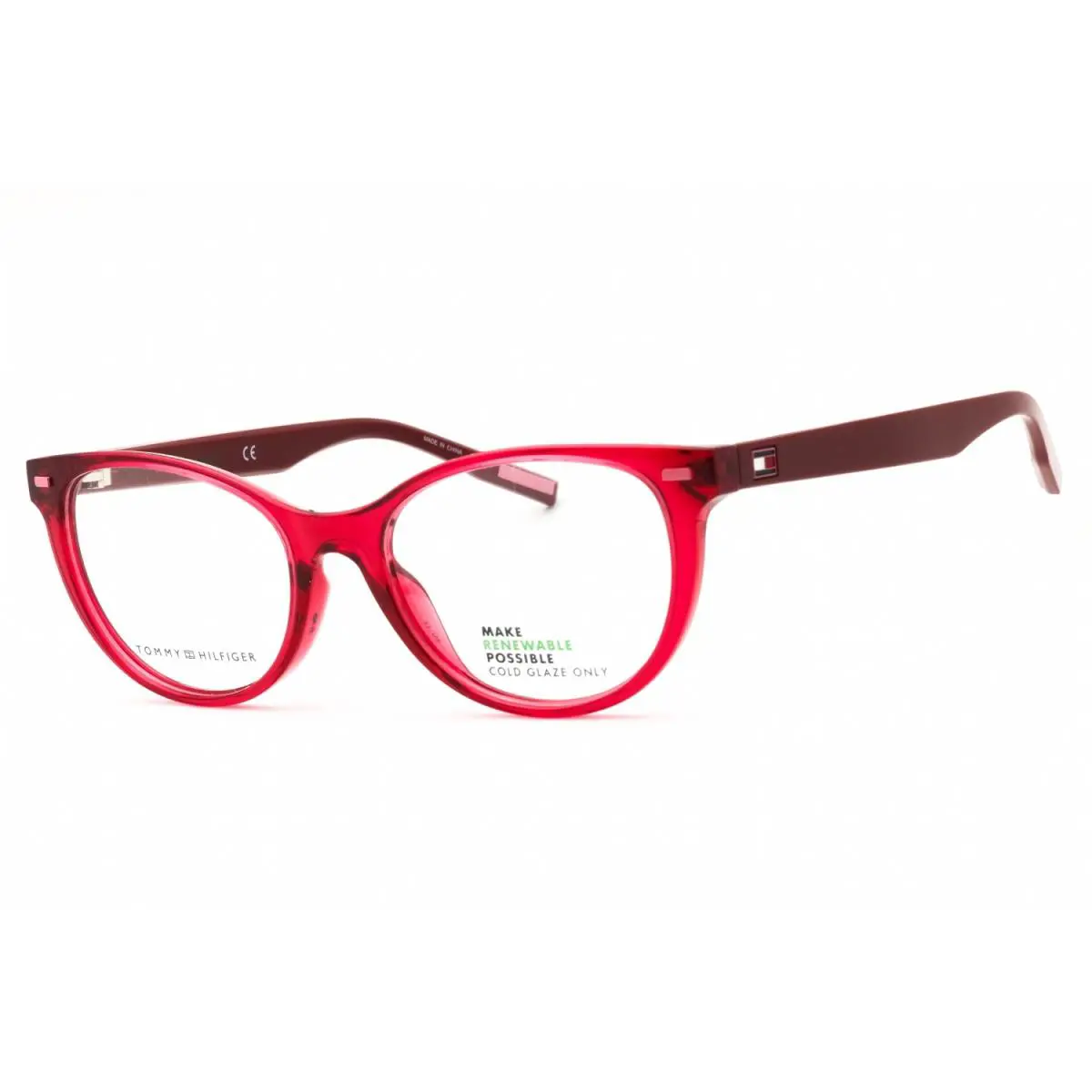 Tommy Hilfiger TH 1928 Dxl Eyeglasses Red Glitter Frame 48mm