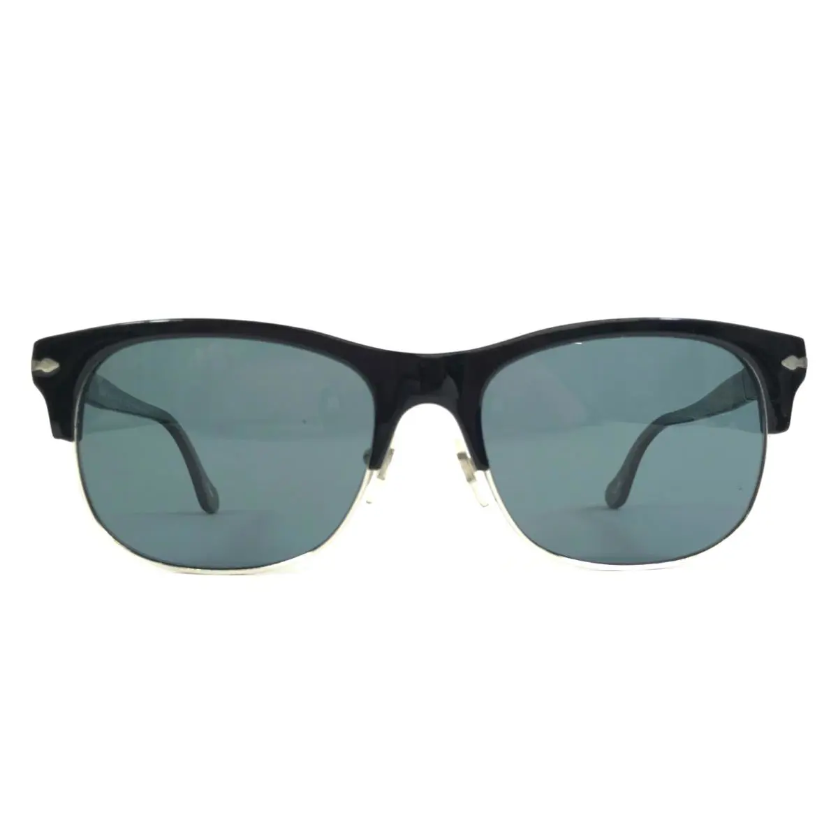 Persol Sunglasses 3034-S 95/4N Polished Black Silver with Blue Polarized Lenses
