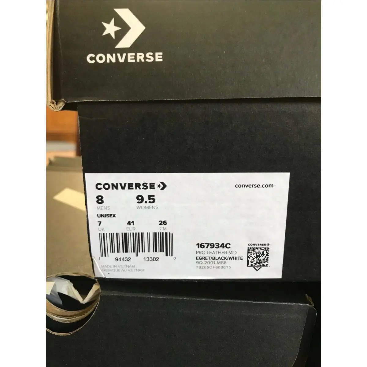 Converse shoes - Converse Pro Leather MID - Pro Leather MID - 167934C - EGRET BLACK WHITE 8