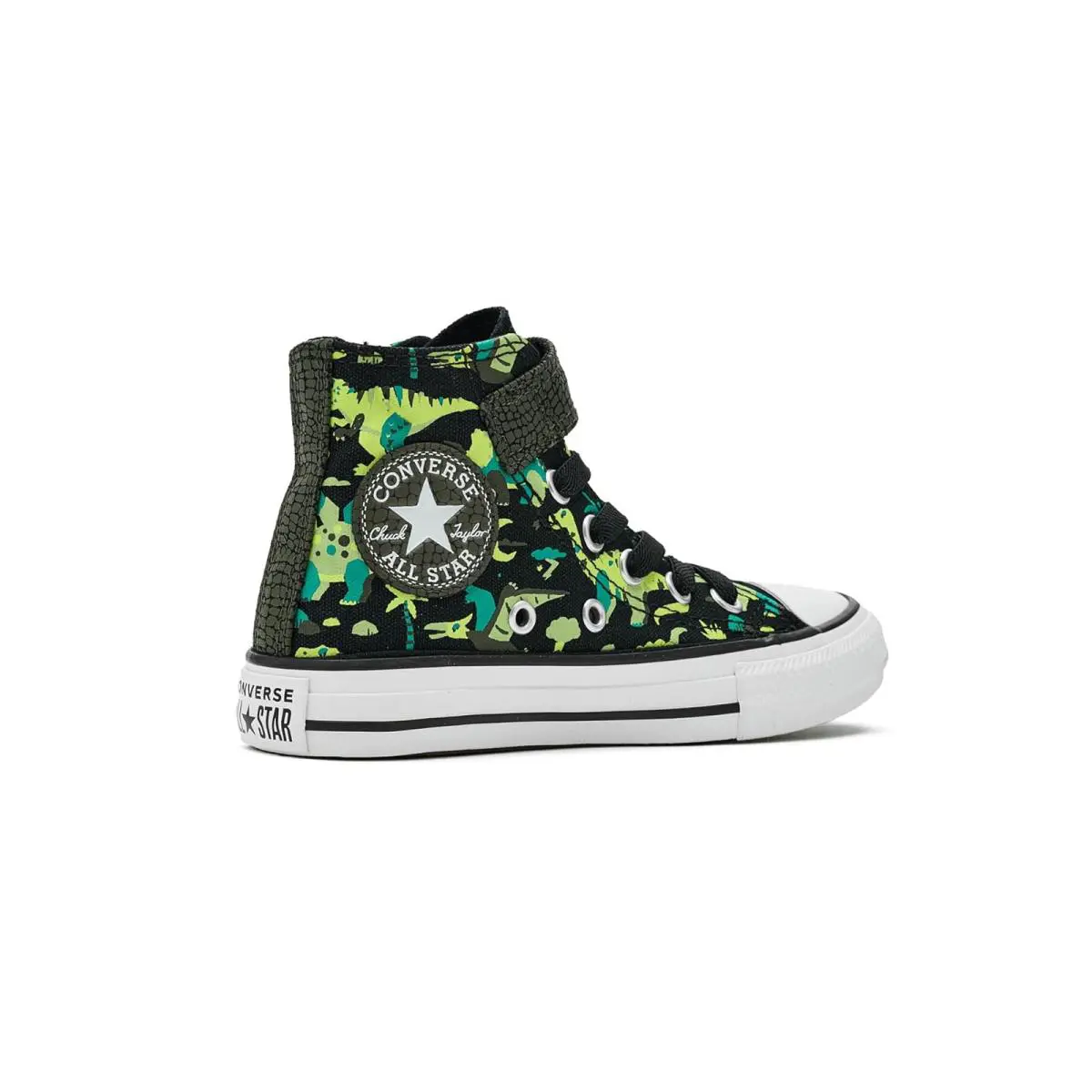Converse shoes - Black/White/Neon Mantis 1