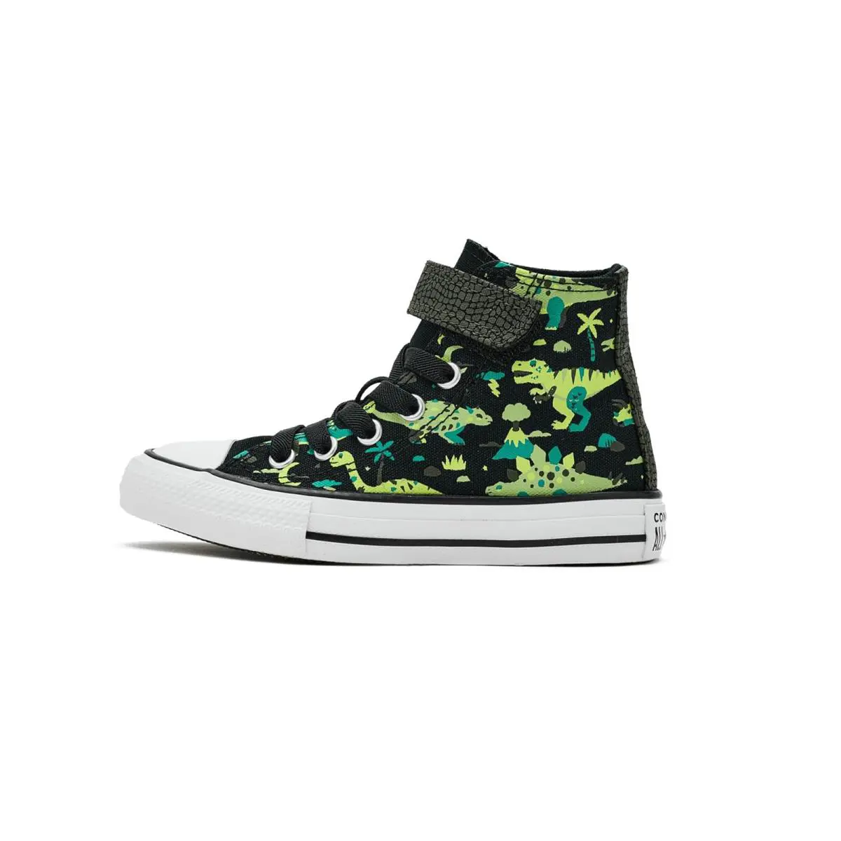 Converse shoes - Black/White/Neon Mantis 2