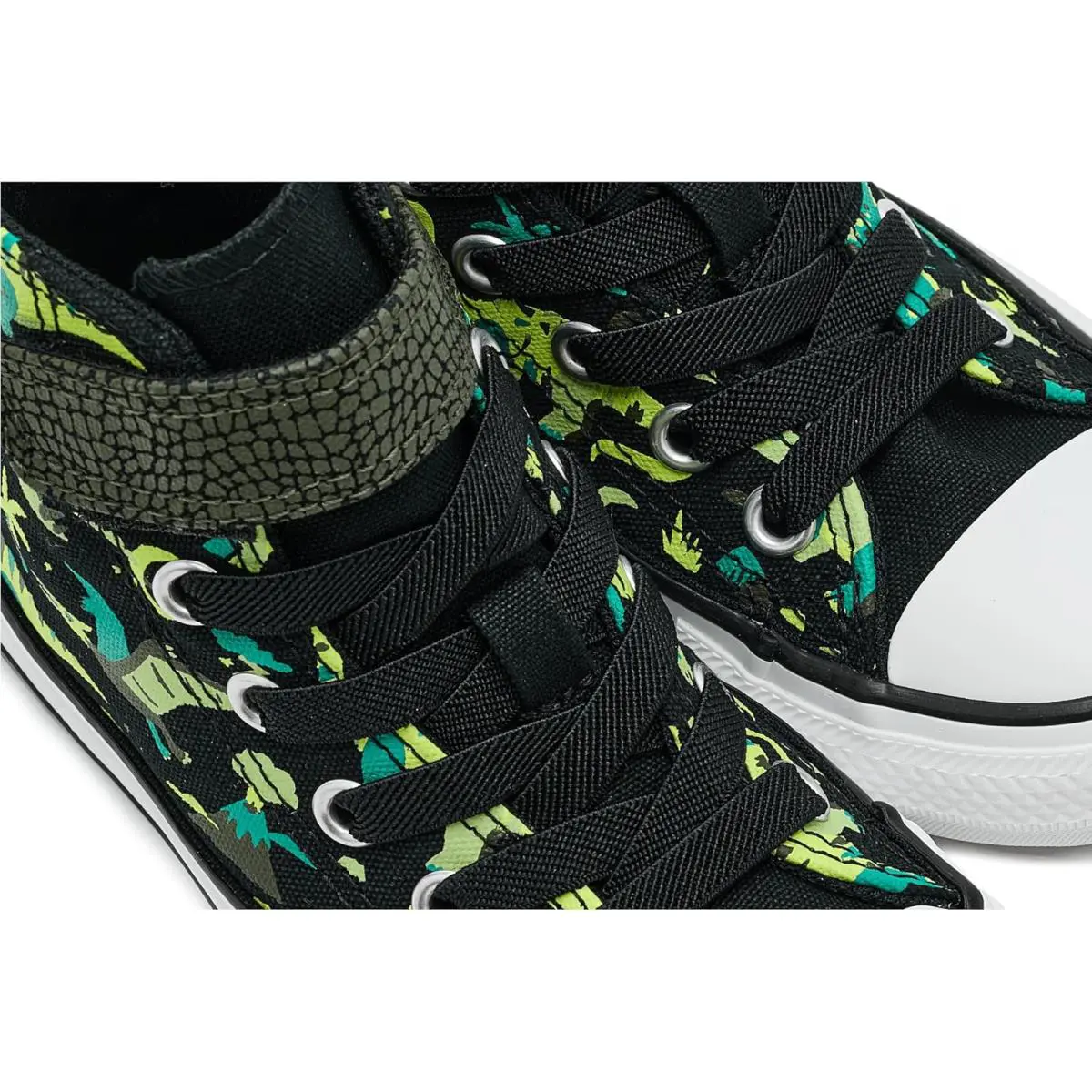 Converse shoes - Black/White/Neon Mantis 11
