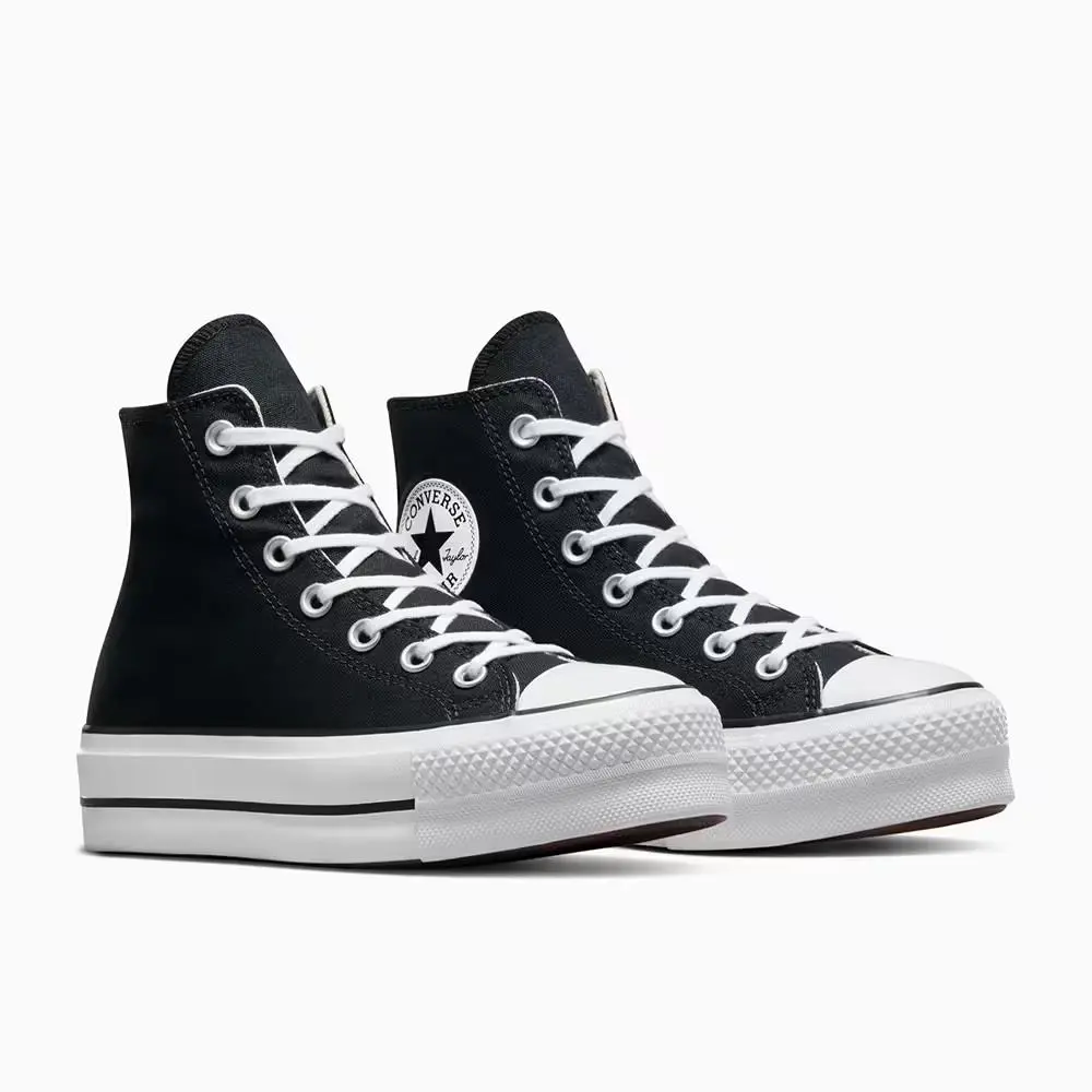 Converse Chuck Taylor All Star 560845C Womens Black White Canvas Platform Shoes