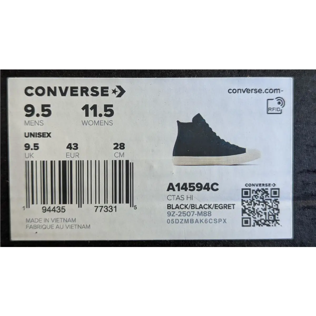 Converse shoes - Converse Chuck Taylor All Star Hi - A14594C - Black 4