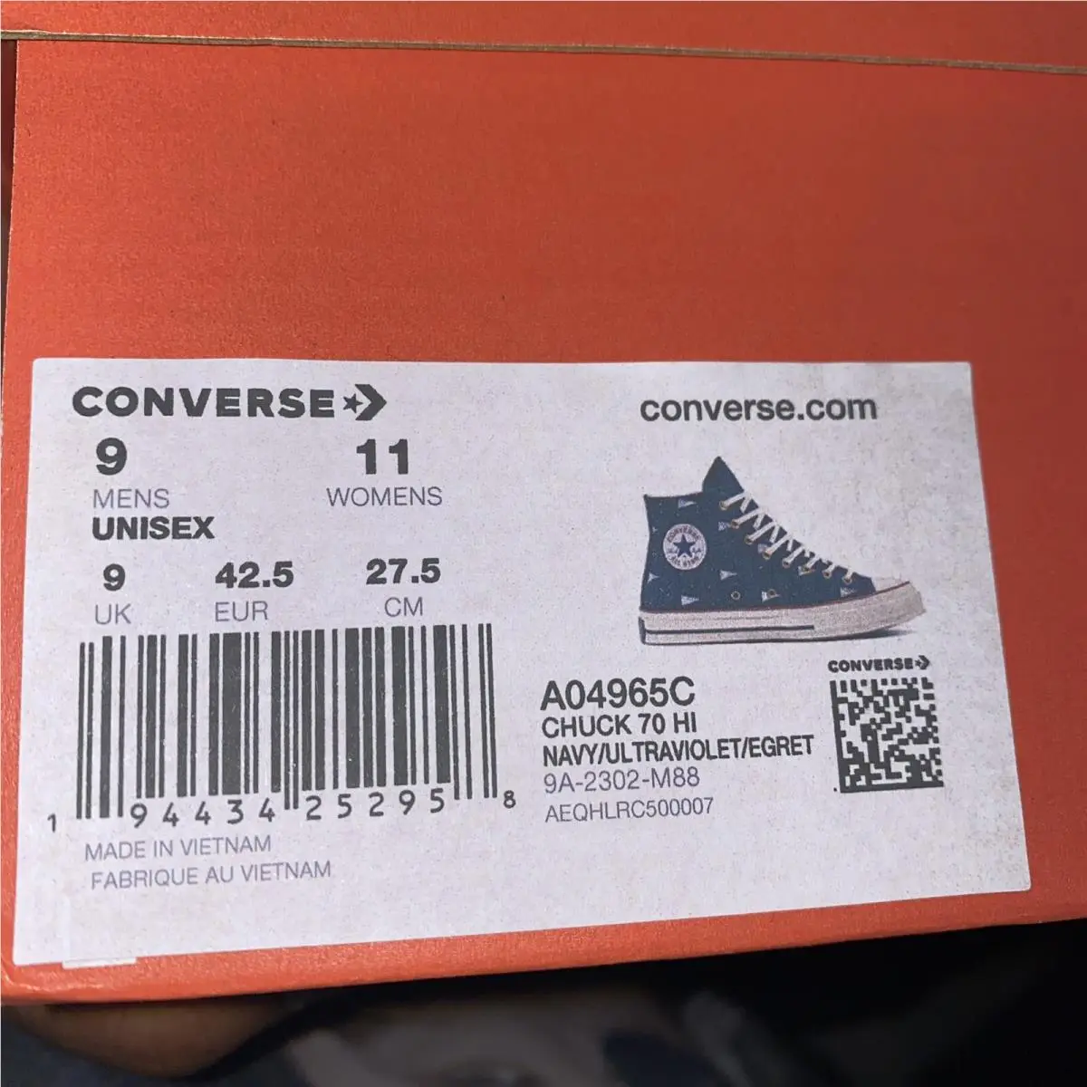 Converse shoes - Converse Chuck 70 - Chuck - A04965C - Blue (UPC: 0194434252958) 7