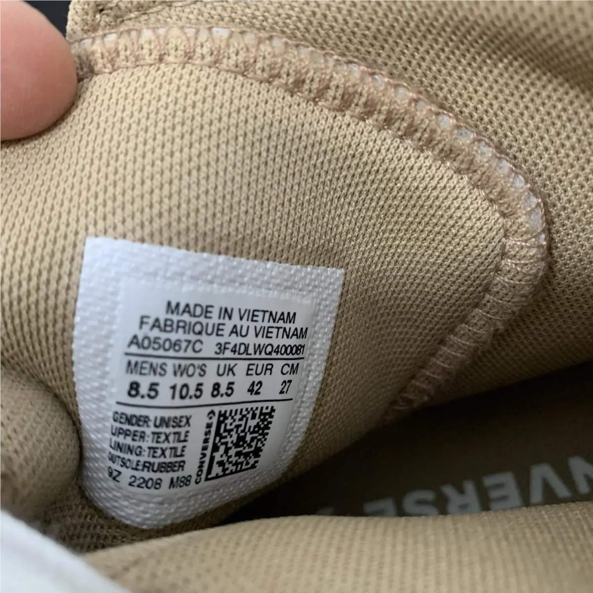 Converse shoes - Chuck Taylor - Chuck Taylor - A05067C - Beige 9