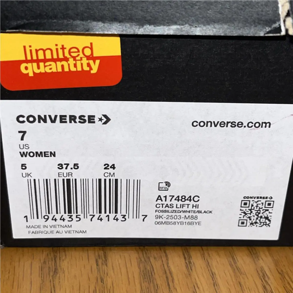 Converse shoes - Converse Chuck Taylor All Star Lift Hi - A17484C - Gray (UPC: 194435741413) 4