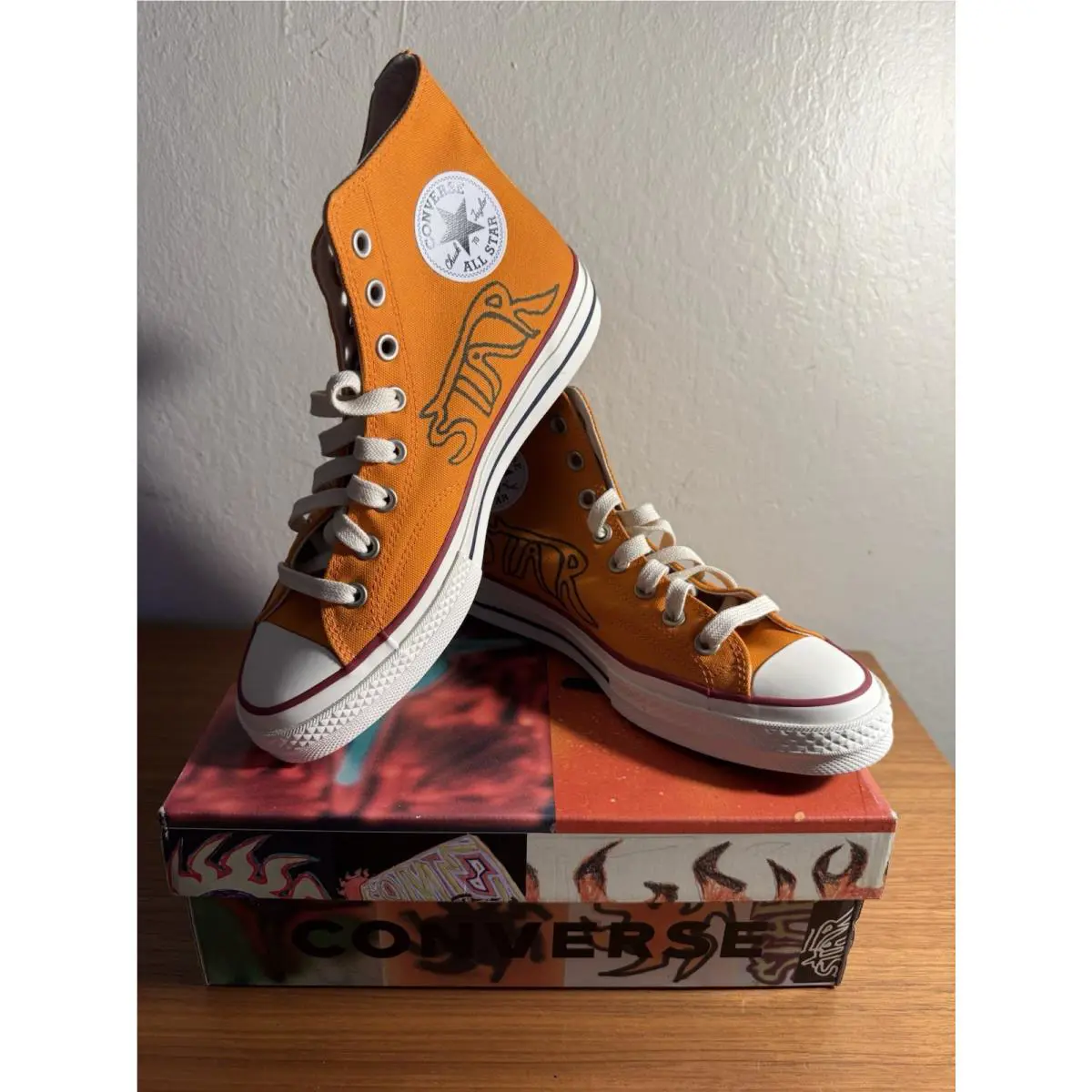 Converse shoes - Converse Chuck 70 Hi - Chuck - Sun Orange / Egret / Black (UPC: 194433706469) 2