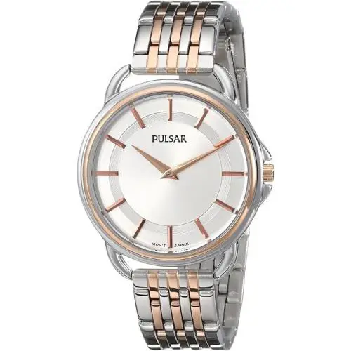 Pulsar Women`s PM2098 Analog Display Japanese Quartz Two Tone Watch