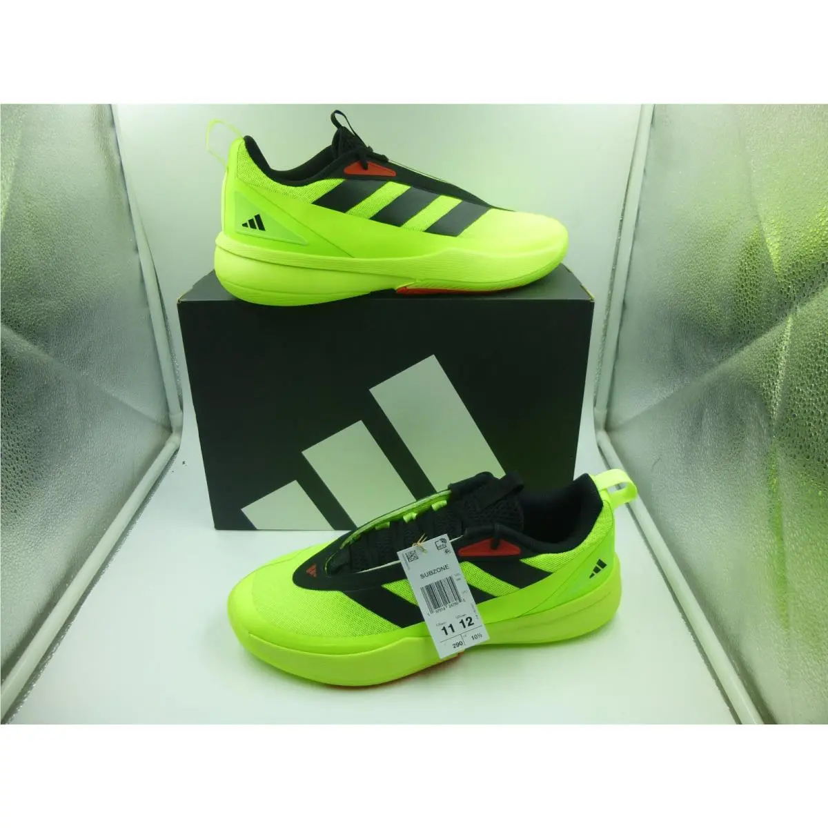 Adidas Subzone Basketball Shoes Bright Green Black Men`s Size 11 Womens 12