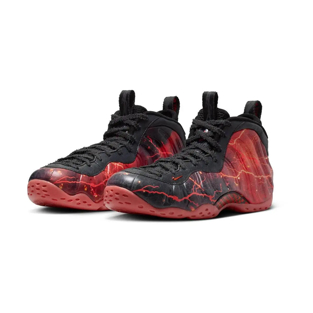 Nike Mens Air Foamposite One Stranger Things Prm_black/crimson IR7336-001-SIZE 7.5 - BLACK/BRIGHT CRIMSON-OFF NOIR