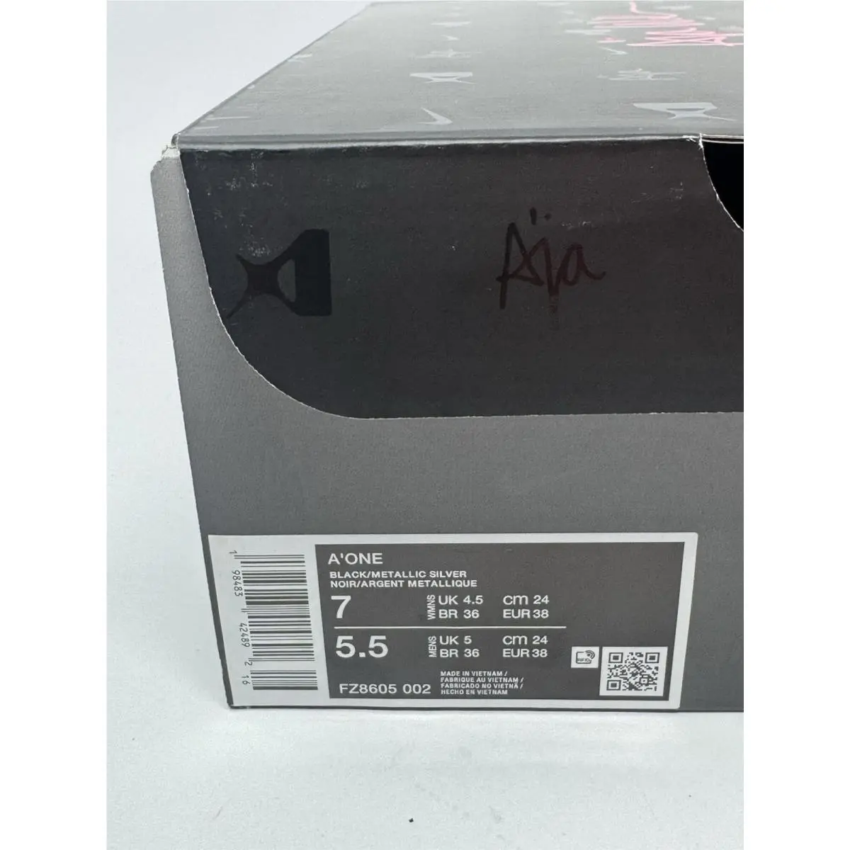 Nike shoes - Nike A`One - FZ8605-002 - Black, Manufacturer: Black/Dark Smoke Grey/Dark Grey/Metallic Silver 6
