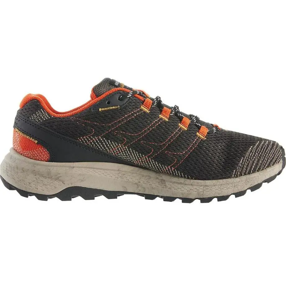 Merrell J067377 Fly Strike Black/tangrine Hiking Shoe Sneakers Men`s - BLACK/TANGRINE