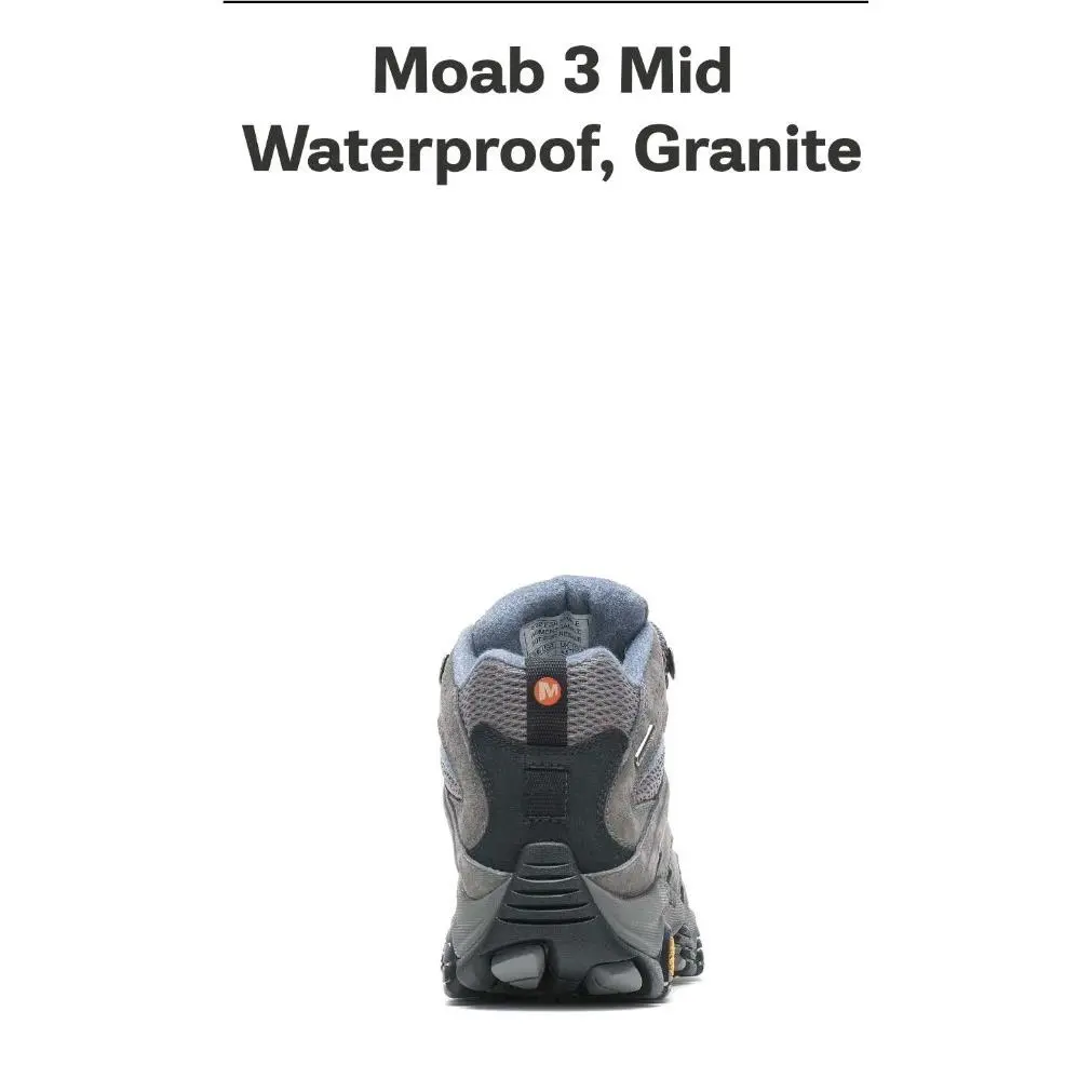 Merrell shoes - Merrell Moab 3 - Moab - J500162WZ - Granite (UPC: 0195020661413) 2