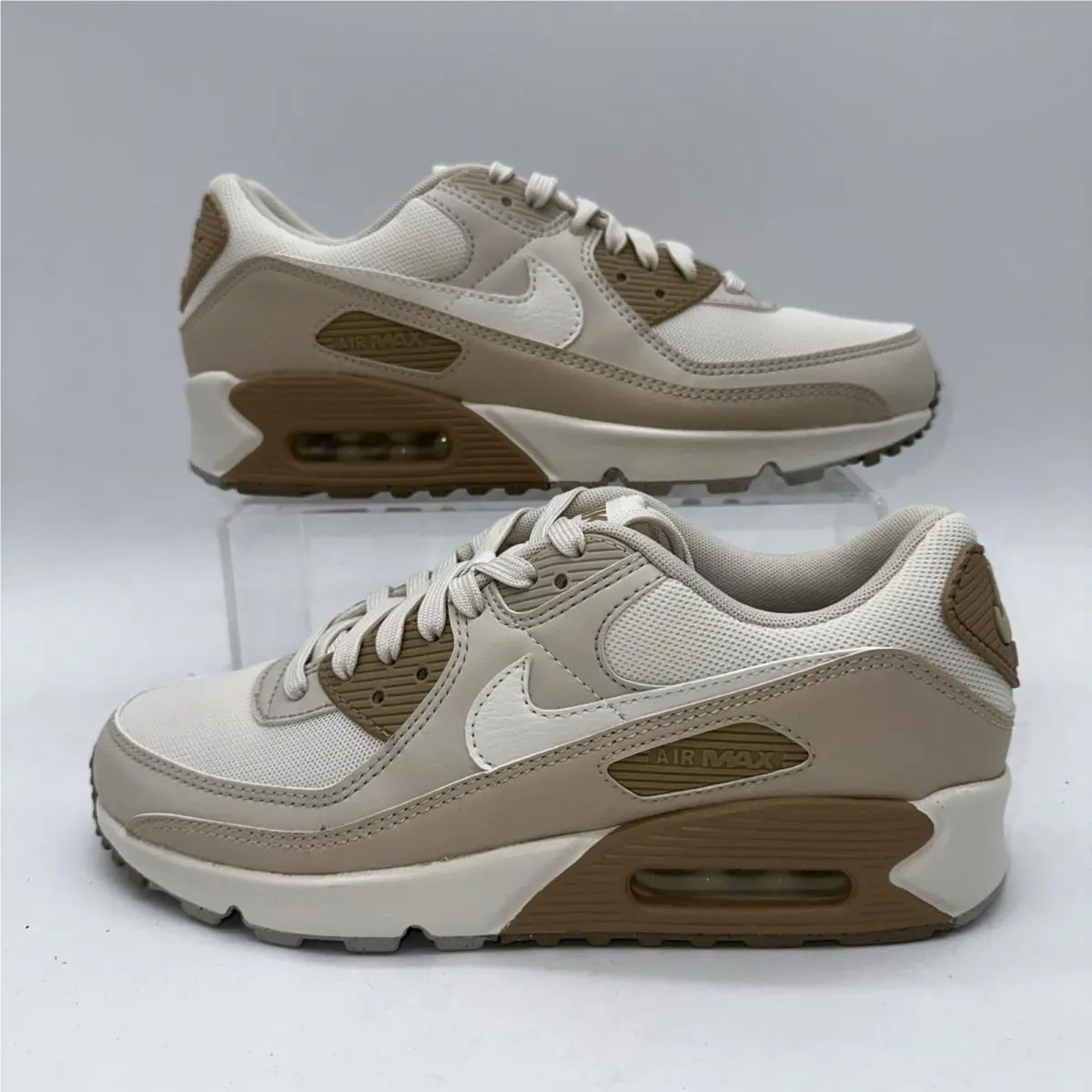 Nike Women`s Size 9.5 Air Max 90 DH8010 004 Phantom/sail-sanddrift Running