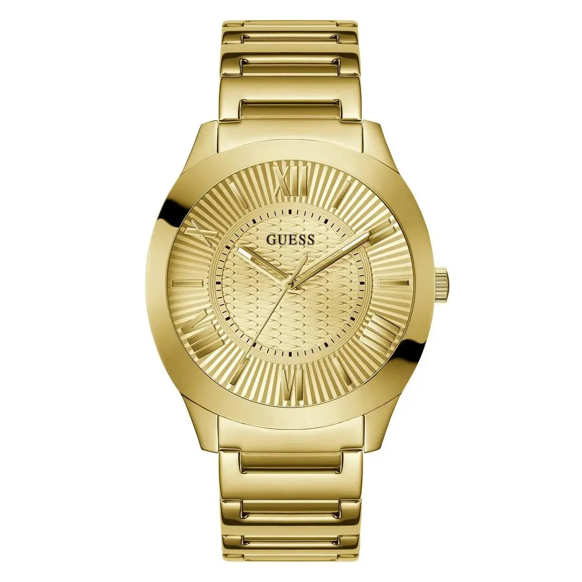 Guess Men Arc Quartz Yellow Gold Tone Stainless Steel Watch - GW0727G1