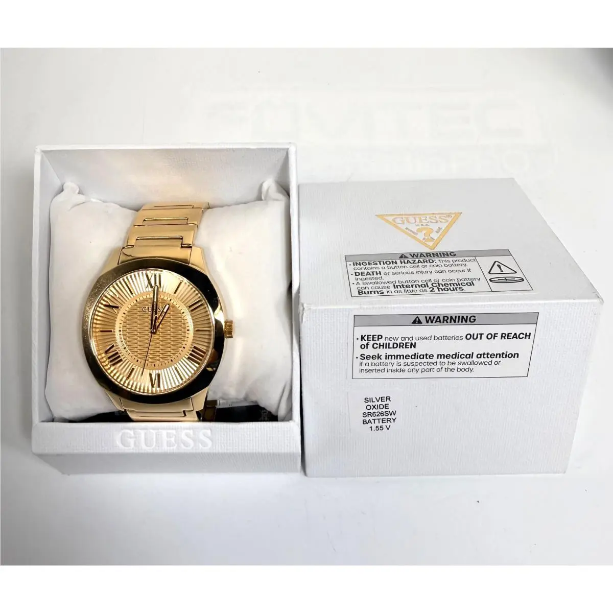 Guess Men`s GW0727G1 Gold Tone Analog Watch w/ Gift Box