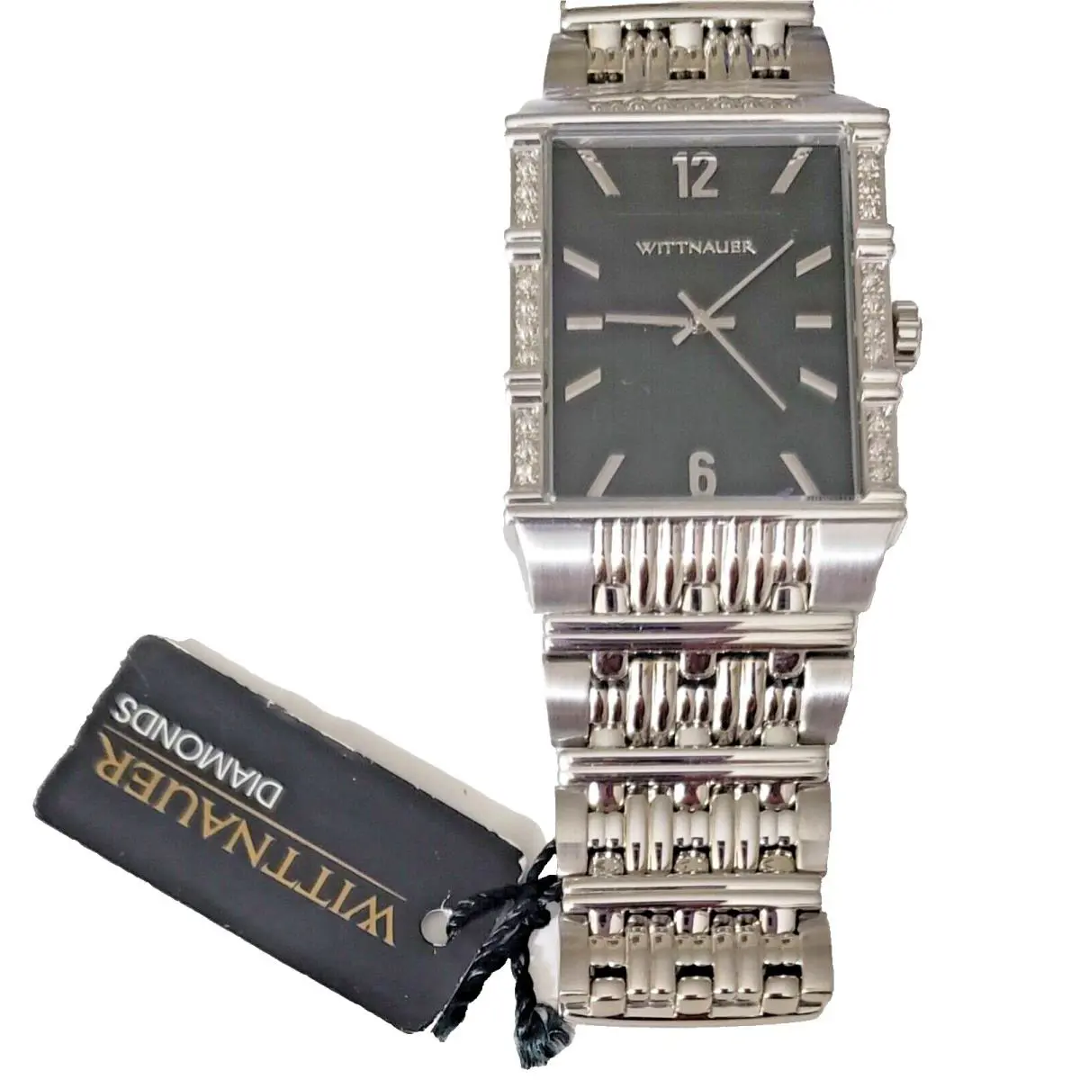 WN3075 Wittnauer Black Dial Stainless Steel Men`s Watch M-159