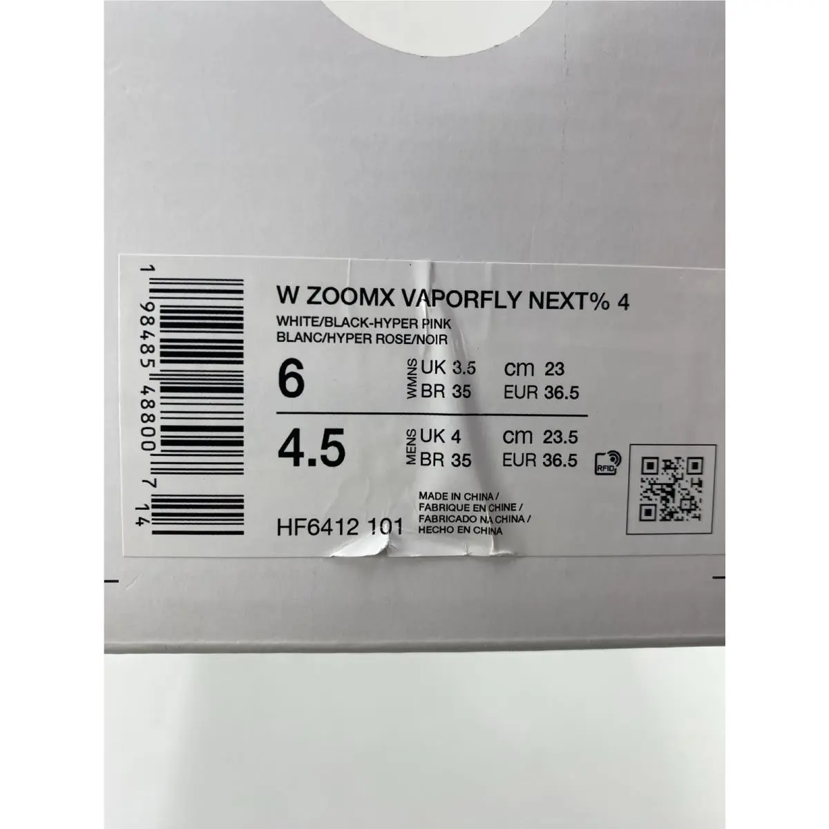 Nike shoes - Nike ZoomX Vaporfly - ZoomX Vaporfly - HF6412-101 - White/Black-Hyper Pink (UPC: 198485488007) 8