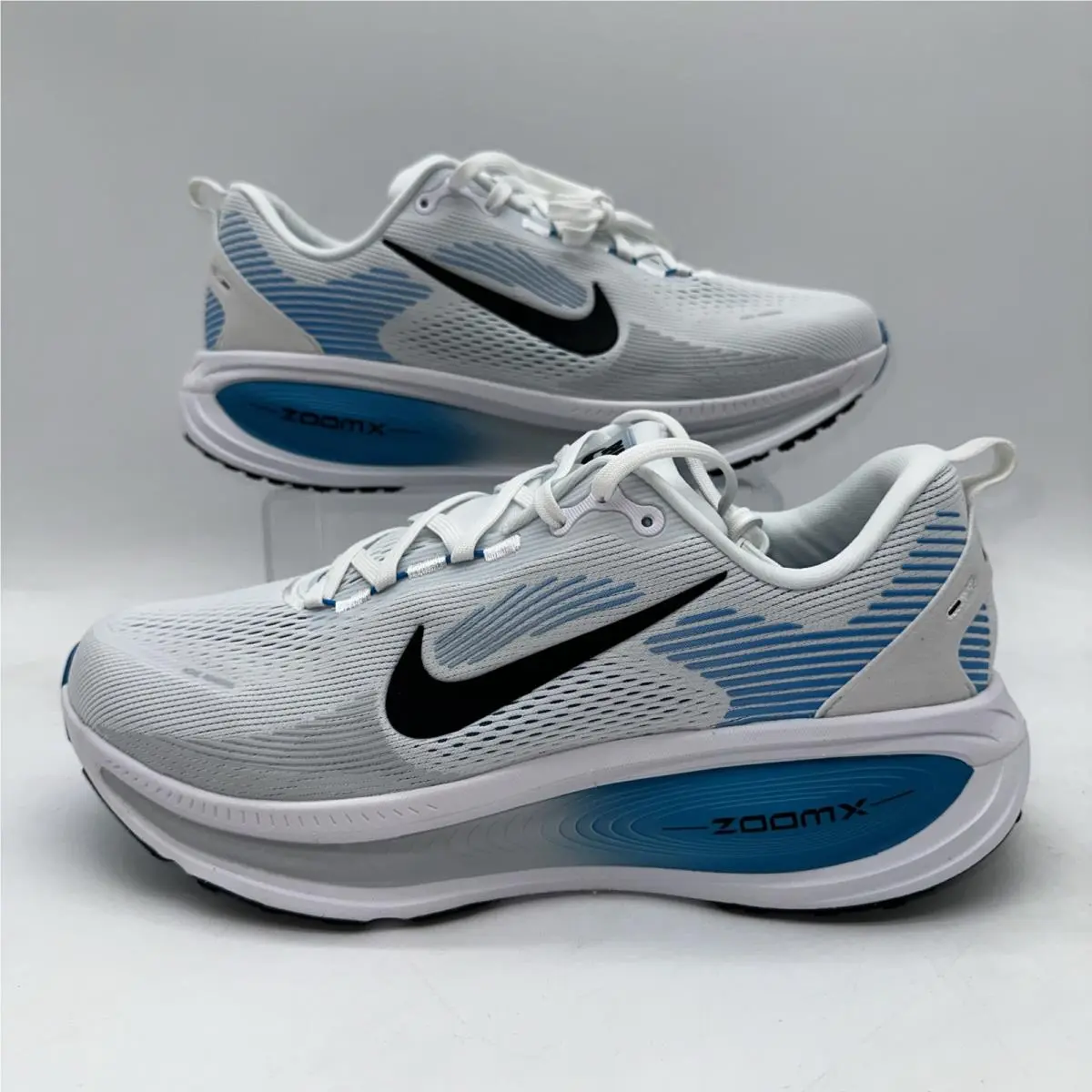 Nike Men`s Size 8 Vomero 18 Wide IF0514 100 White/blue Sneaker Running