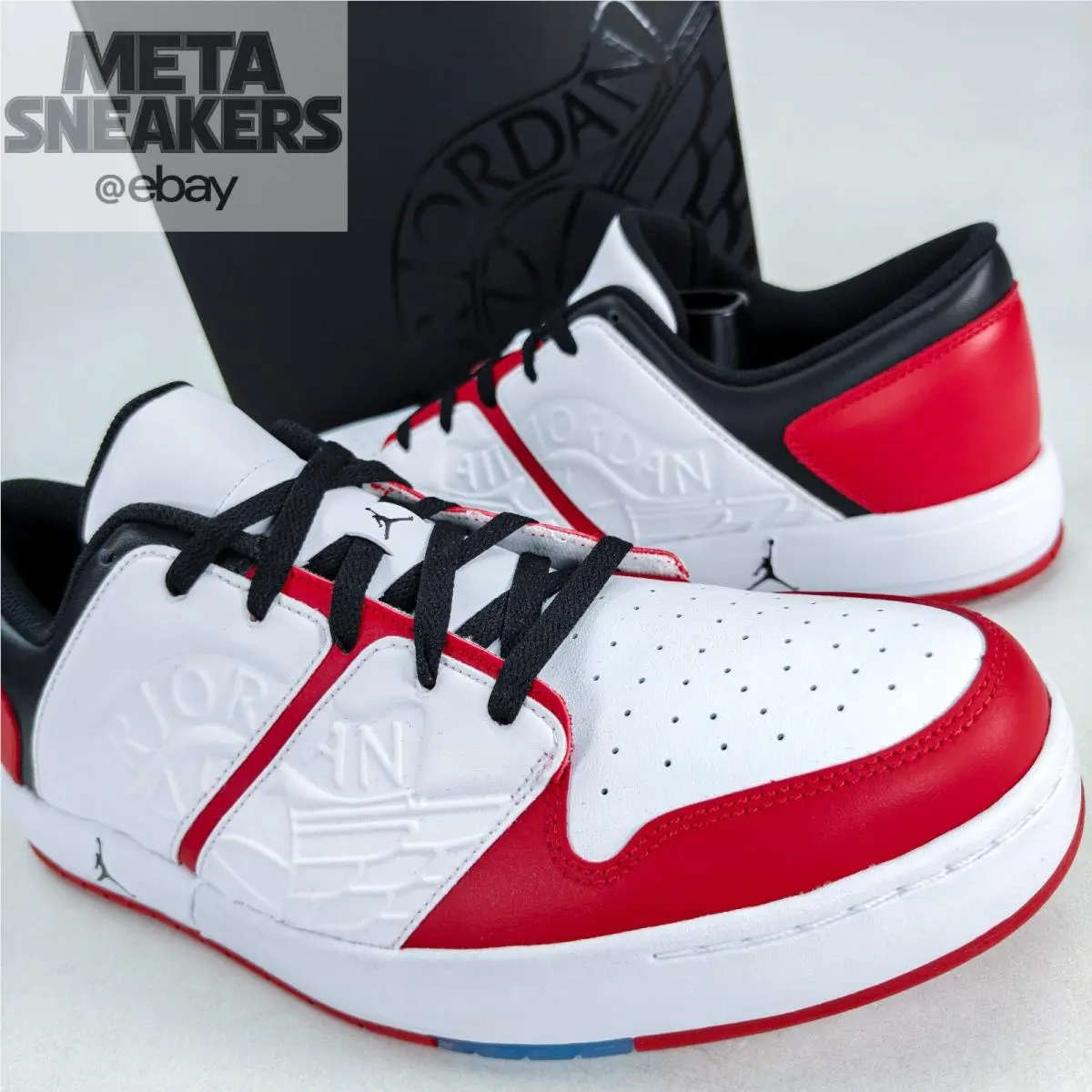 Air Jordan Nu 1 Low US 13 Mens White Black Red Chicago  Retro DV5141 611 by Nike
