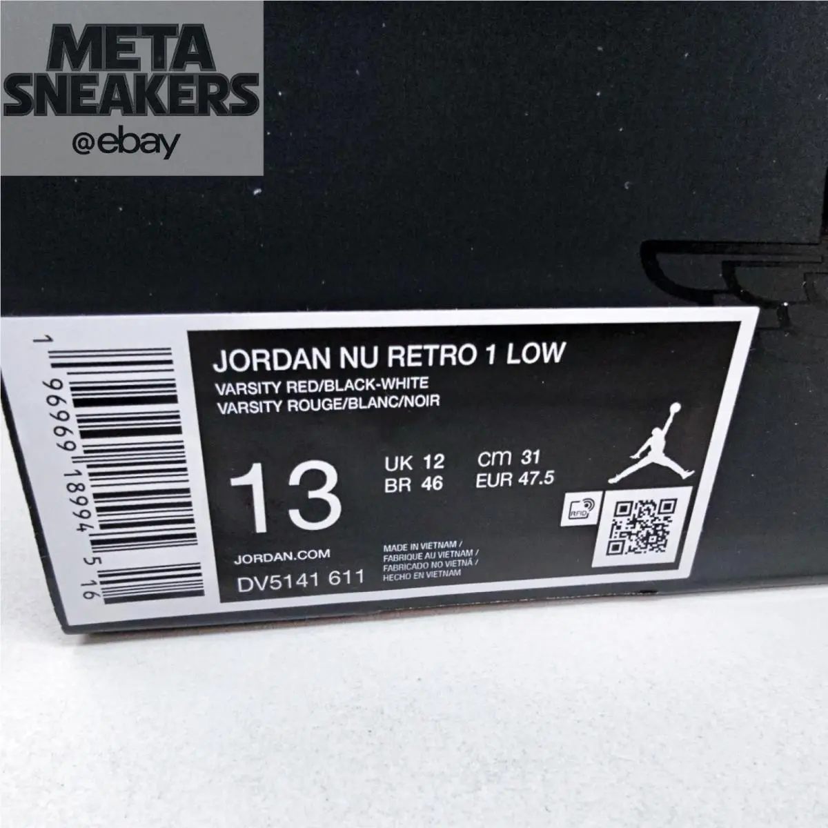 Nike shoes - Air Jordan Nu Retro - Air Retro - DV5141-611 - Red / Black / White 0