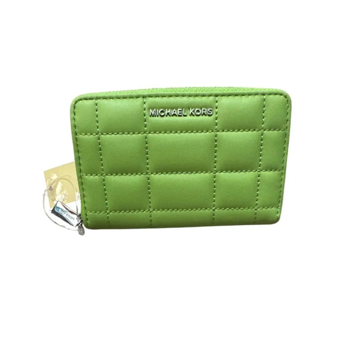 Michael Kors Leather Jet Set Card Case Pear Green