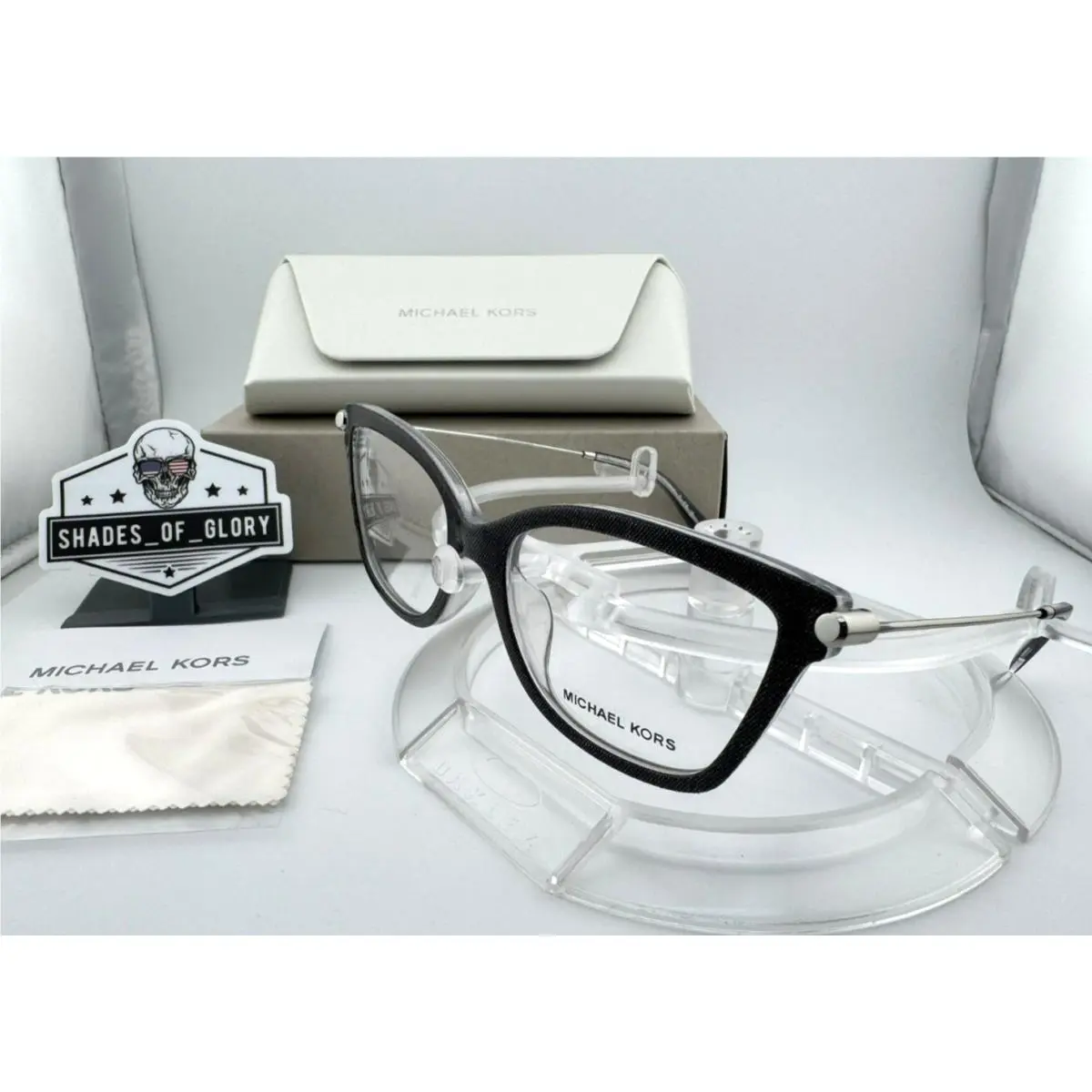 Michael Kors Kingston MK 4150U 4009 Grey Denim Silver Eyeglasses Frame 52MM