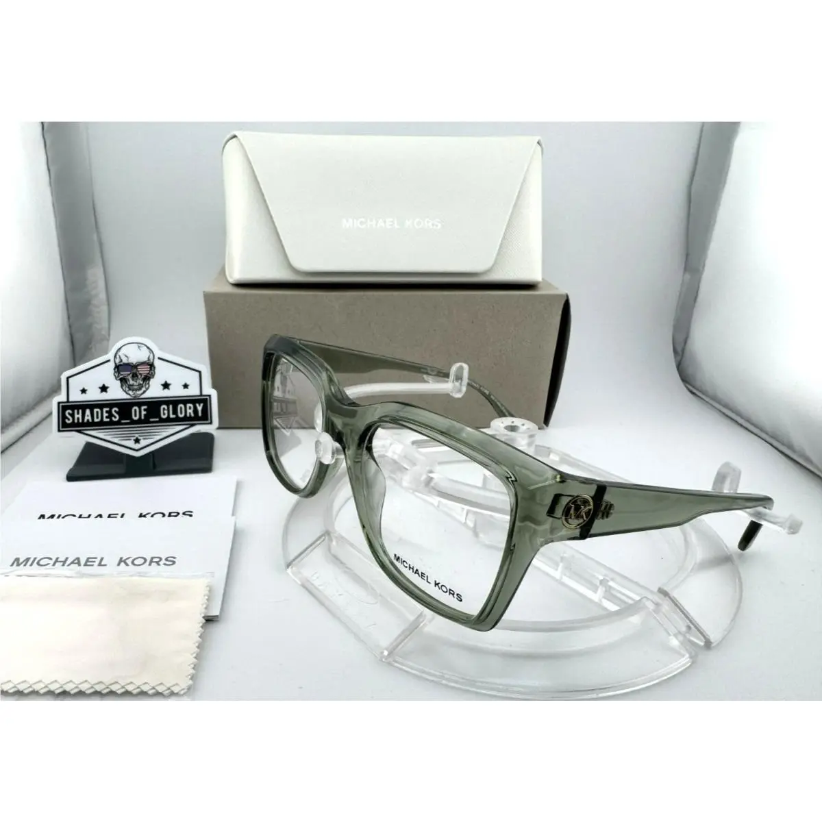 Michael Kors Sarasota MK 4144U 4022 Smokey Olive Trans Eyeglasses Frame 51MM