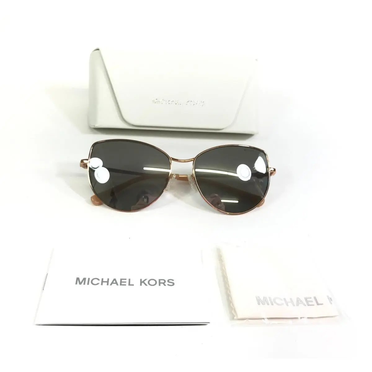 Michael Kors Sunglasses MK1062 La Paz 11086G Rose Gold Cat Eye with Gray Lenses
