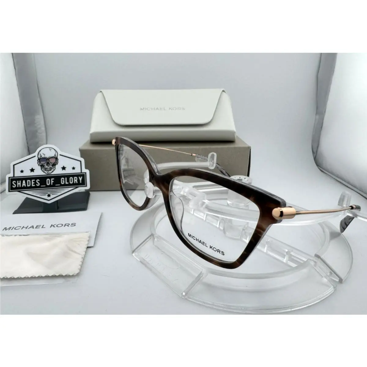 Michael Kors Kingston MK 4150U 4017 Pink Tortoise Gold Eyeglasses Frame 54MM
