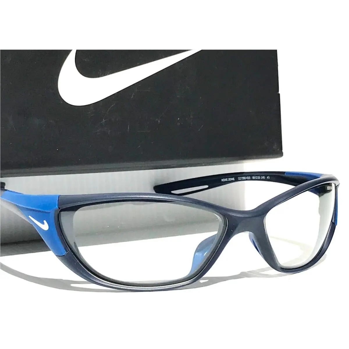 Nike Zone Matte Navy Blue Frame Clear Lens Sunglass DZ7356 410 Pickleball