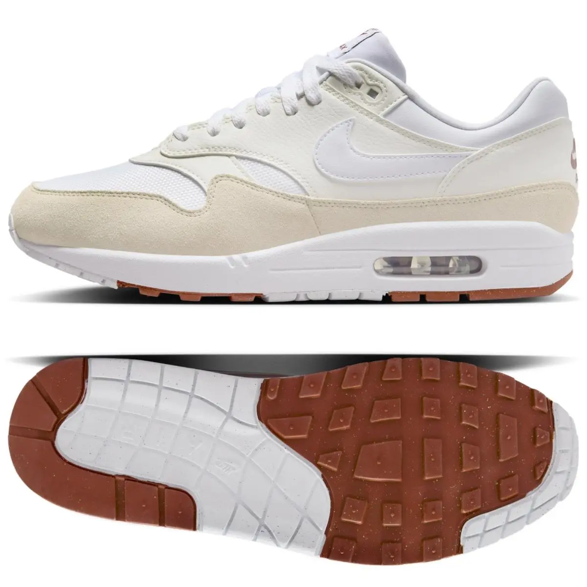Nike Air Max 1 SC Sail/coconut Milk/tan FN6983-100 Leather Suede Men Shoes Sz 7