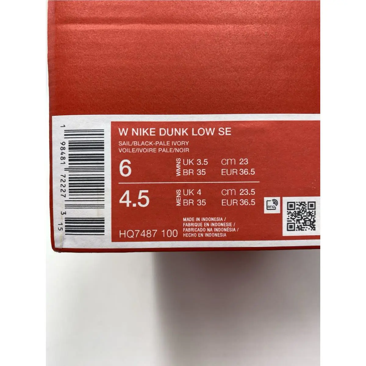 Nike shoes - SE - HQ7487 100 - Sail/Black-Pale Ivory (UPC: 198481722273) 8