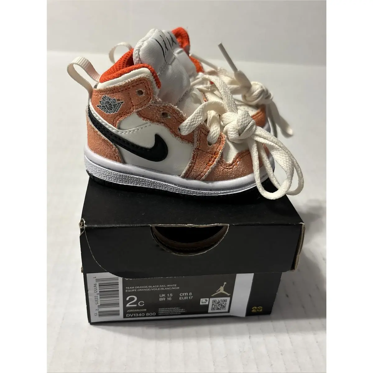 Nike shoes - Air Jordan 1 Mid - Air Mid - Orange/Black-Sail-White 0