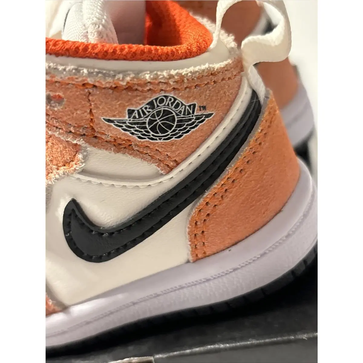 Nike shoes - Air Jordan 1 Mid - Air Mid - Orange/Black-Sail-White 3