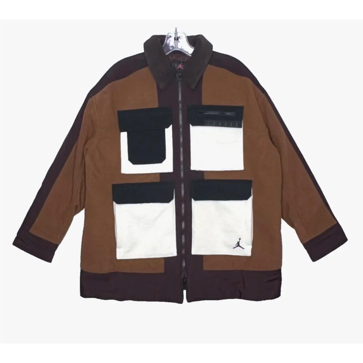 Nike Air Jordan Cozy Girl Jacket Coat Women`s M Colorblock DJ2723-20 Oversized