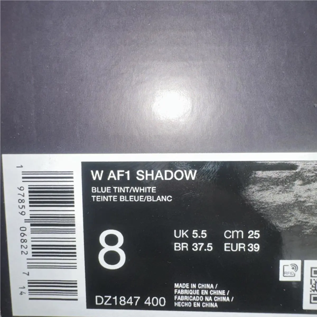 Nike shoes - Nike Air Force 1 Shadow - DZ1847 400 - Blue Tint/White (UPC: 197859048649) 4