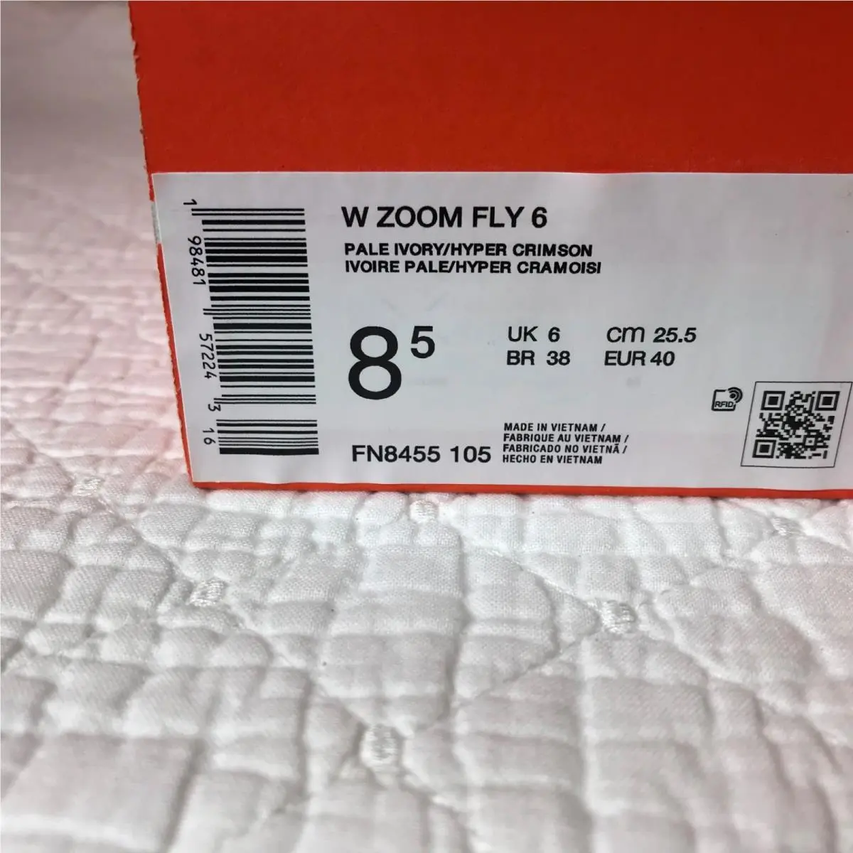 Nike shoes - Nike Zoom Fly - Zoom Fly - FN8455 105 - Pale Ivory/Hyper Crimson 10